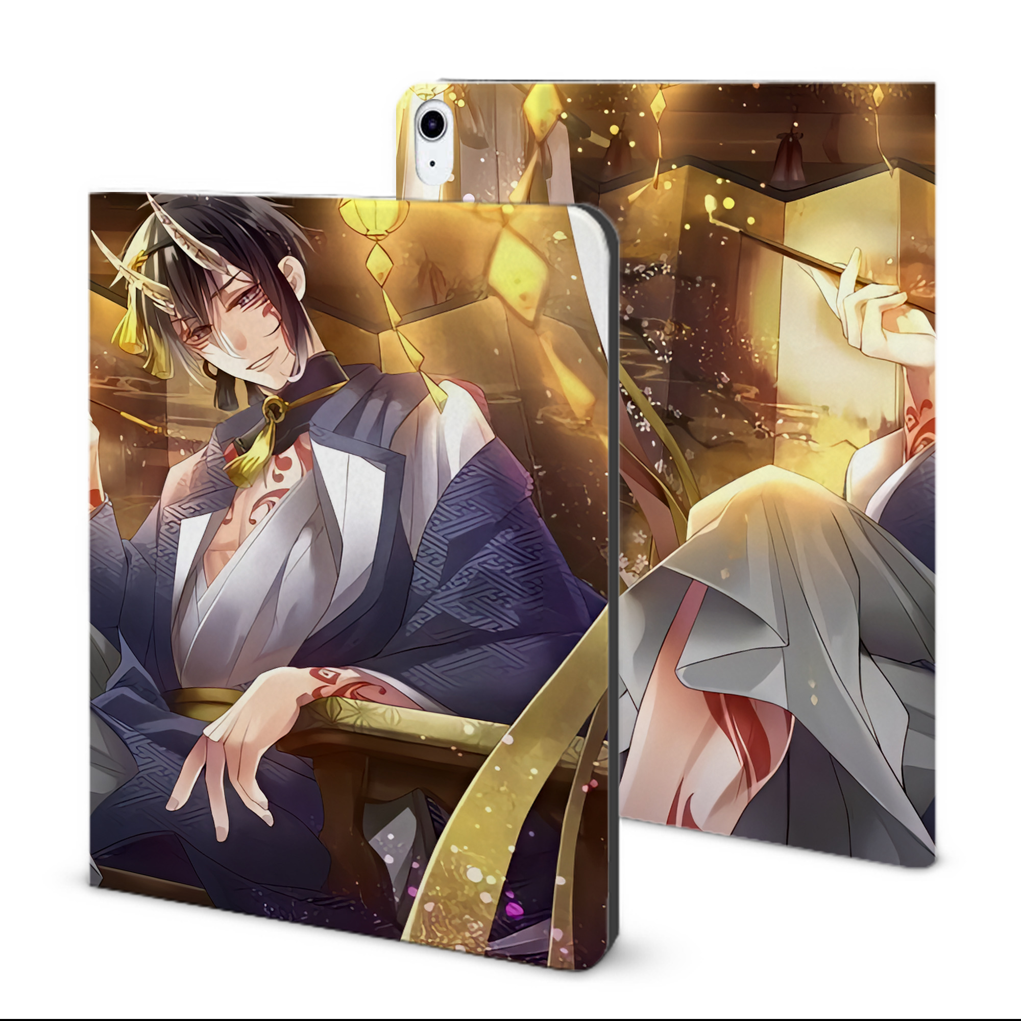 （画像用） 刀剣乱舞 Touken Ranbu IPad ケース ブック型 PUレザー TPU 耐衝撃 軽量 薄型 ペン収納なし 全面保護 IPad 各モデル対応